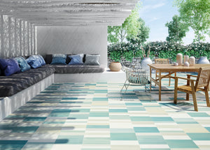 11.71x11.71  Cabana Emerald Porcelain tile - Industry Tile