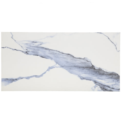 12x24 Statuario Blue Polished porcelain tile - Industry Tile