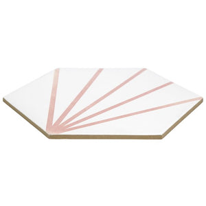 9x10 Palm Bay hexagon Light Pink porcelain tile - Industry Tile