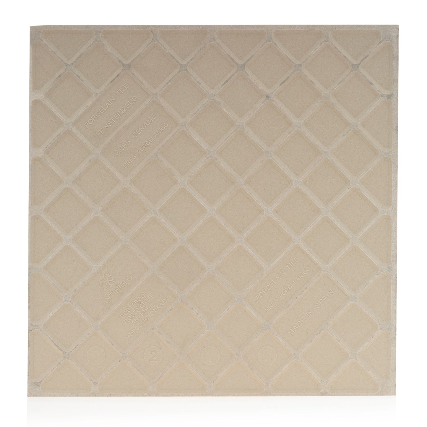 11.71x11.71  Encaustic Beige Porcelain tile - Industry Tile