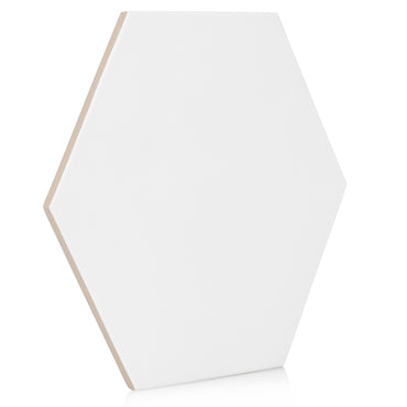 9x10 Hexagon White porcelain tile - Industry Tile