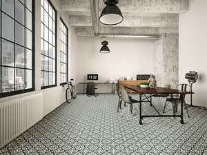 8x8 Tradition Blue Ceramic Tile - Industry Tile