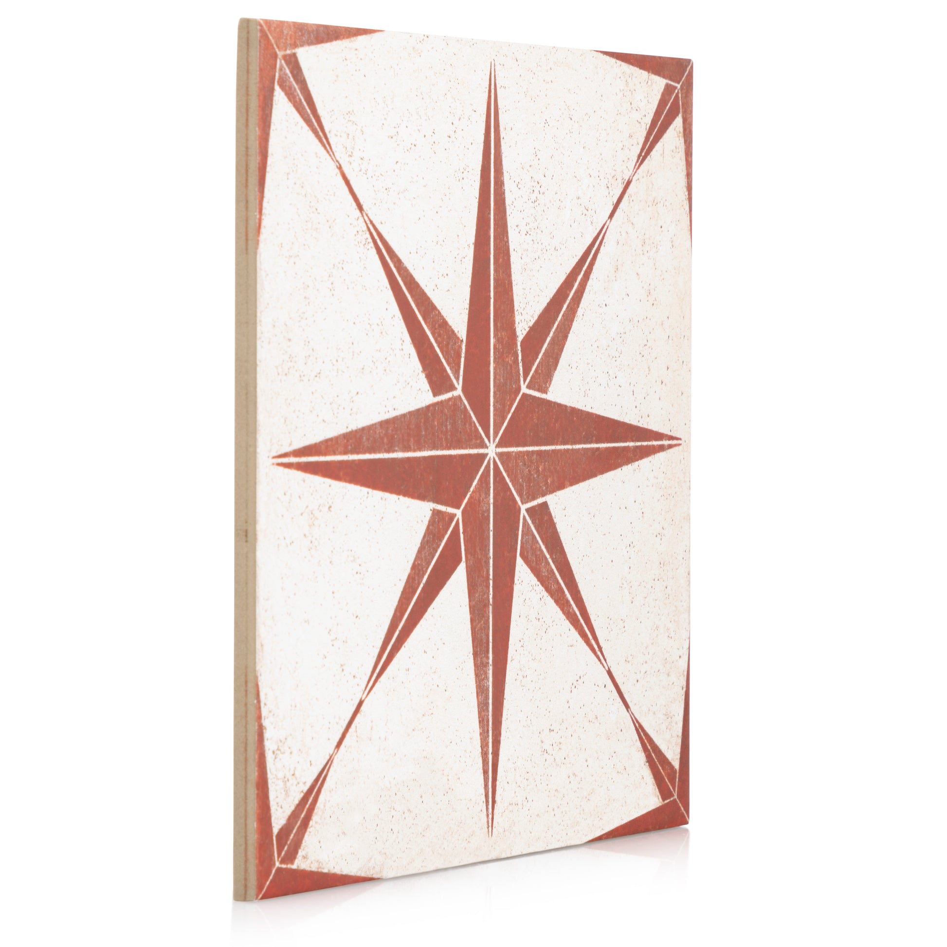 9x9 Star Red porcelain tile - Industry Tile