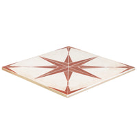 9x9 Star Red porcelain tile - Industry Tile