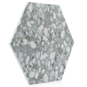 9x10 Hexagon Green Terazzo porcelain tile - Industry Tile