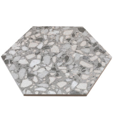 Load image into Gallery viewer, 9x10 Hexagon Gray Terrazzo porcelain tile - Industry Tile
