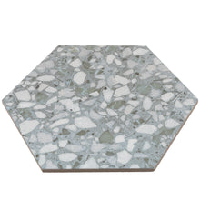 Load image into Gallery viewer, 9x10 Hexagon Green Terazzo porcelain tile - Industry Tile