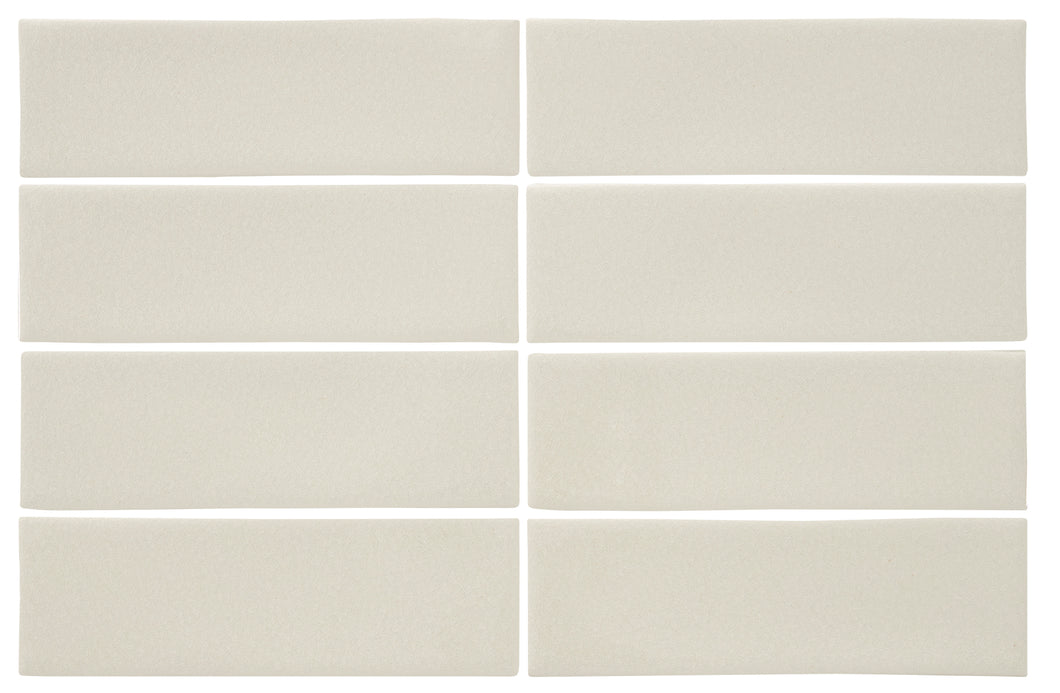 2.6x8 Crackled Light white body ceramic wall tile - Industry Tile