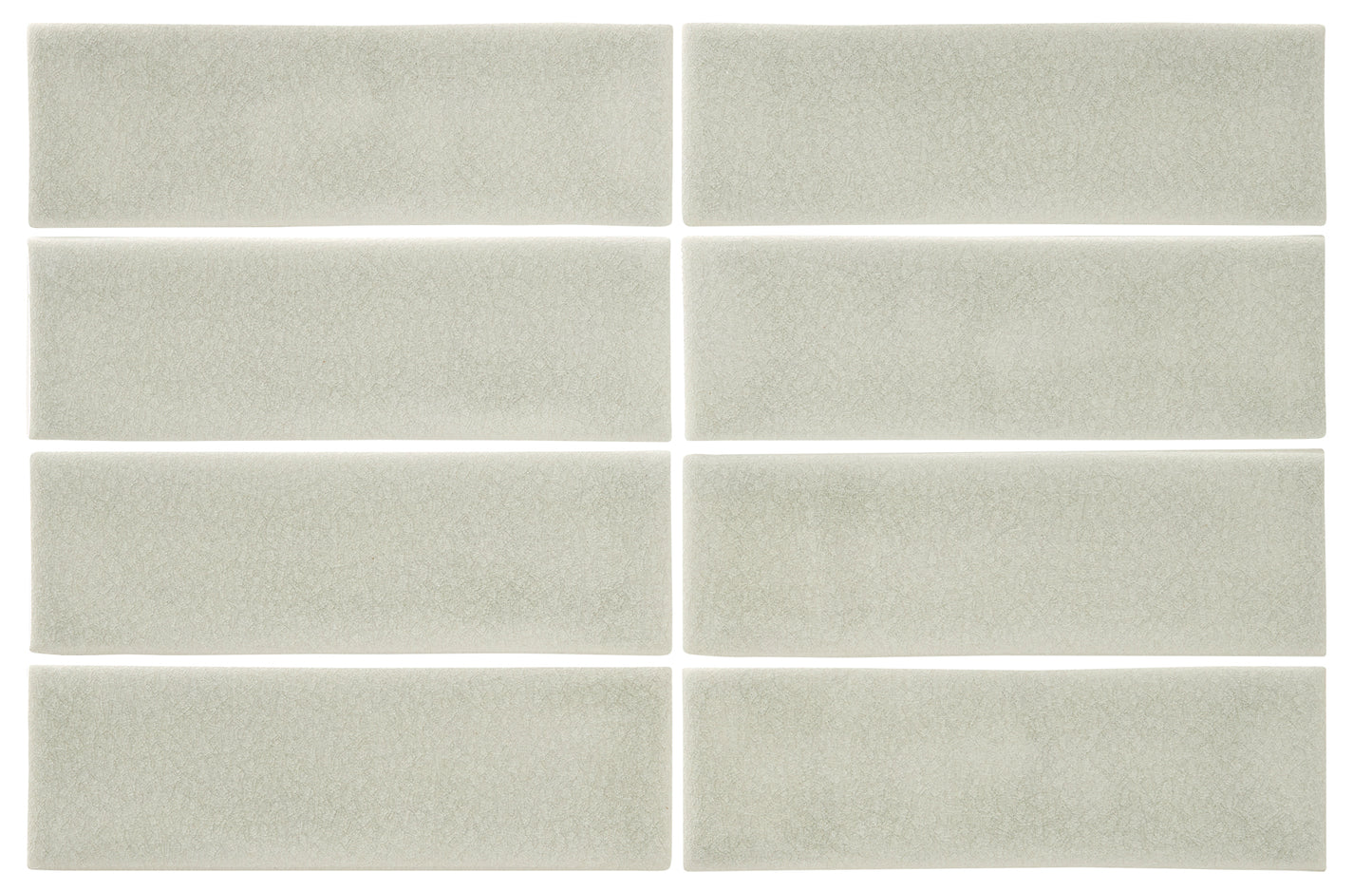 2.6x8 Crackled Ash white body ceramic wall tile - Industry Tile