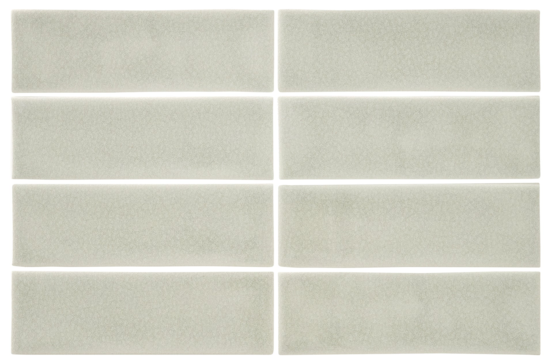 2.6x8 Crackled Ash white body ceramic wall tile - Industry Tile