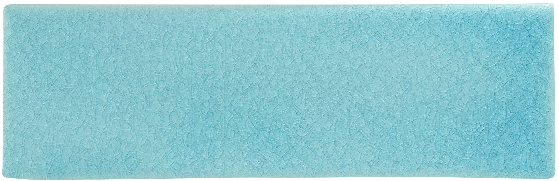 2.6x8 Crackled Turquoise white body ceramic wall tile - Industry Tile