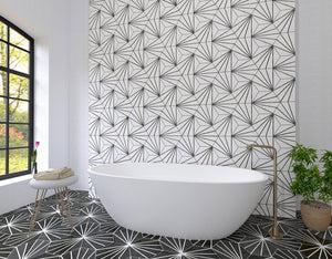 9x10 Palm Bay hexagon Light Black porcelain tile - Industry Tile
