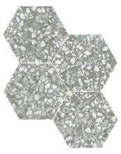 Load image into Gallery viewer, 9x10 Hexagon Green Terazzo porcelain tile - Industry Tile