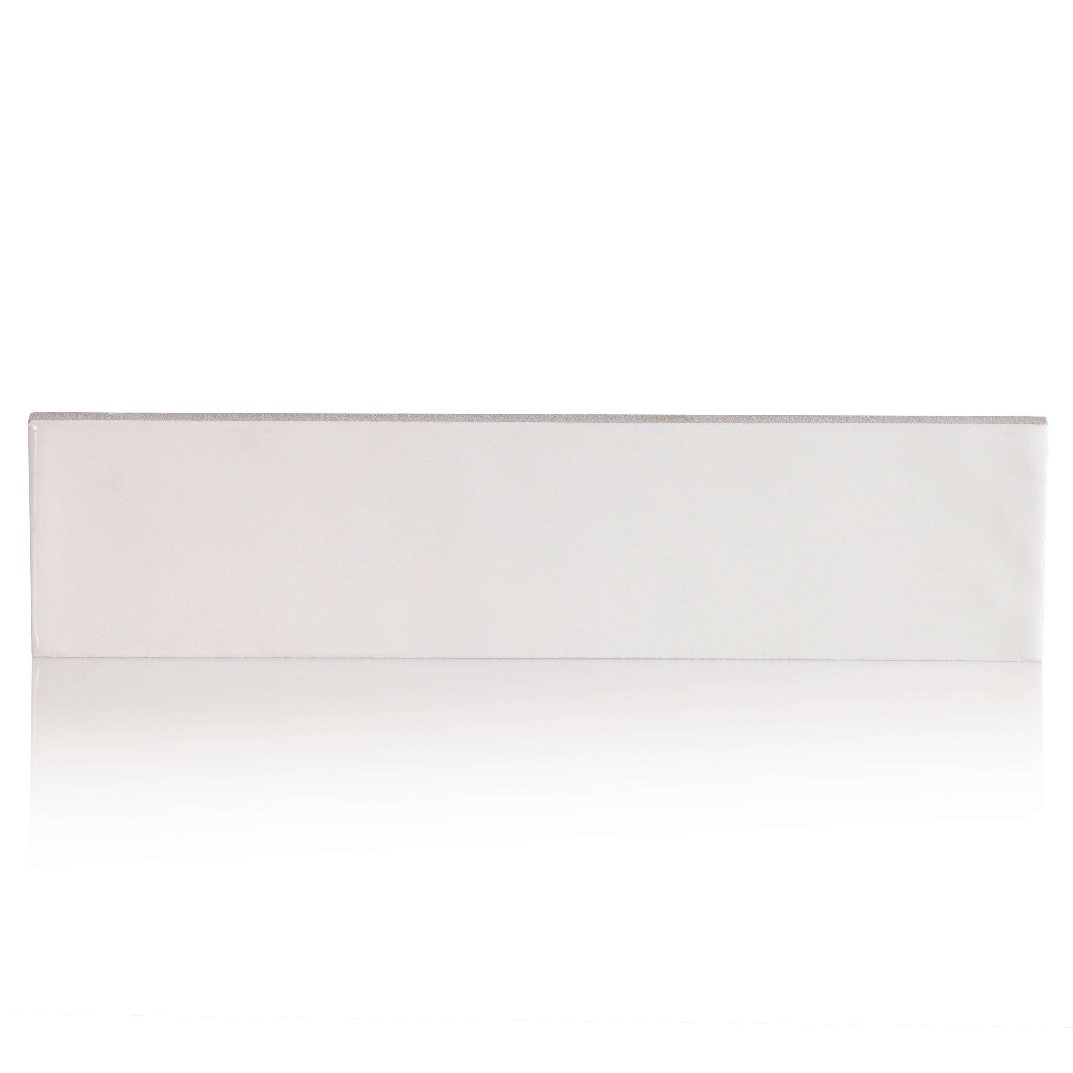 2x10 Modern Brick White Gloss porcelain tile - Industry Tile