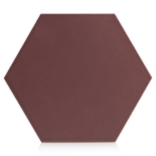 Load image into Gallery viewer, 7.8x9 Tribeca Hexagon Burgundy porcelain tile - Industry Tile