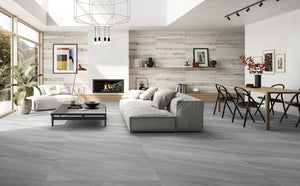 24x48 Quartzite Gray matte porcelain tile (made in USA) - Industry Tile