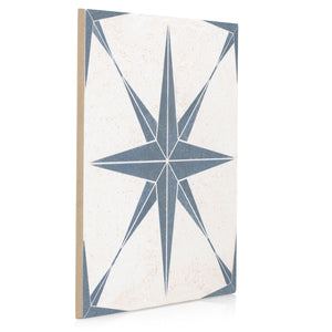9x9 Star Blue porcelain tile - Industry Tile