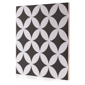 8x8 Art Decor Black & White porcelain tile - Industry Tile