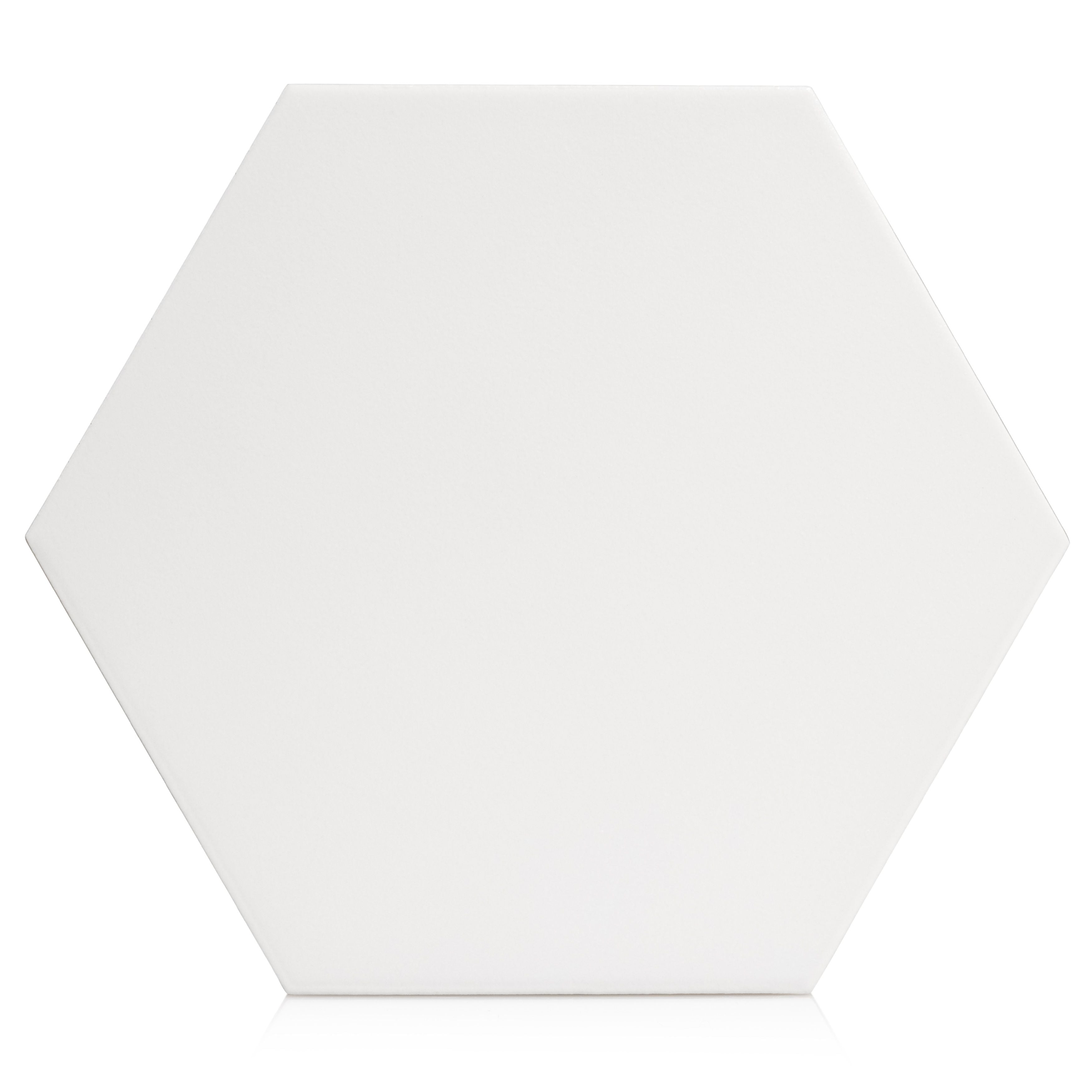 7.8x9 Tribeca Hexagon White porcelain tile - Industry Tile