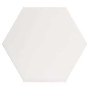 7.8x9 Tribeca Hexagon White porcelain tile - Industry Tile