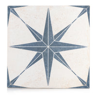 9x9 Star Blue porcelain tile - Industry Tile