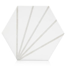 Load image into Gallery viewer, 9x10 Palm Bay hexagon Light Grey porcelain tile - Industry Tile