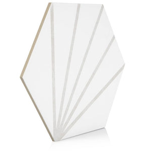 9x10 Palm Bay hexagon Light Grey porcelain tile - Industry Tile