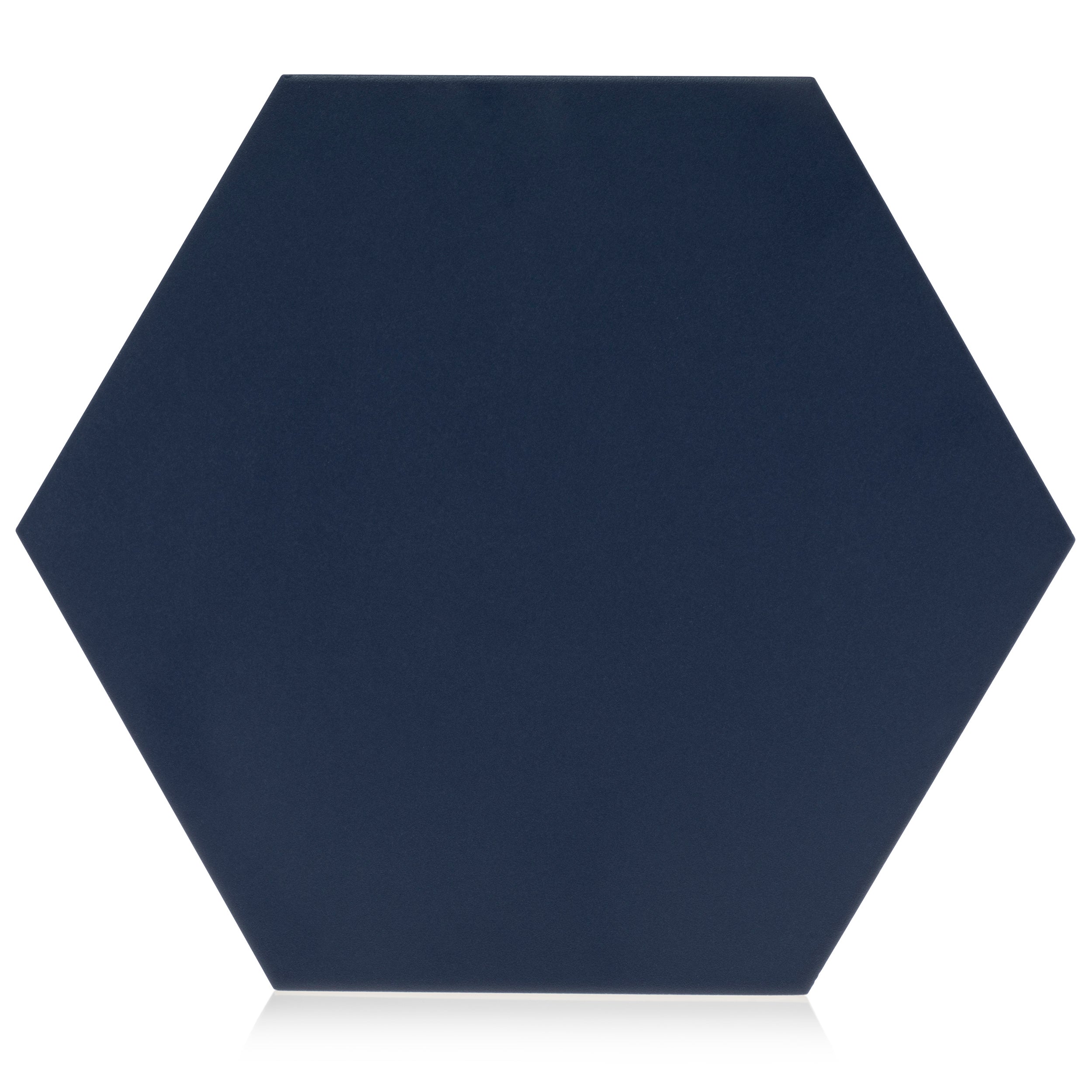 9x10 Hexagon Navy Blue porcelain tile - Industry Tile