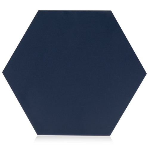 9x10 Hexagon Navy Blue porcelain tile - Industry Tile