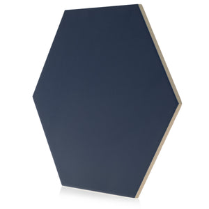 9x10 Hexagon Navy Blue porcelain tile - Industry Tile