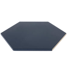 Load image into Gallery viewer, 9x10 Hexagon Navy Blue porcelain tile - Industry Tile