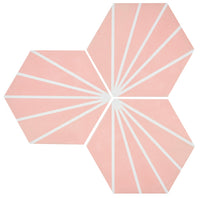 9x10 Palm Bay hexagon Dark Pink porcelain tile - Industry Tile