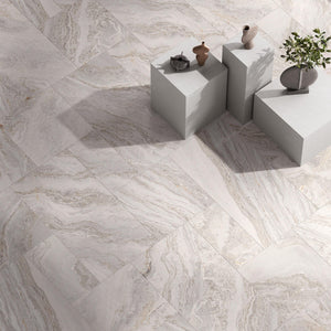 24x24 Italia Quartzite White porcelain tile - Industry Tile
