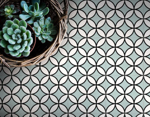 8x8 Bold Mint porcelain tile - Industry Tile