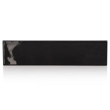Load image into Gallery viewer, 2x10 Modern Brick Black Gloss porcelain tile - Industry Tile