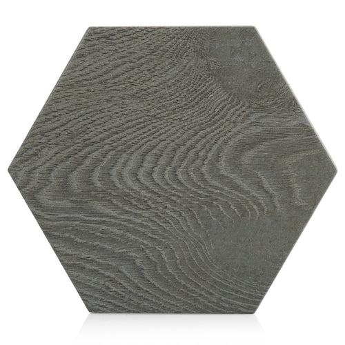 Woodside 8x10 Black hexagon porcelain tile - Industry Tile