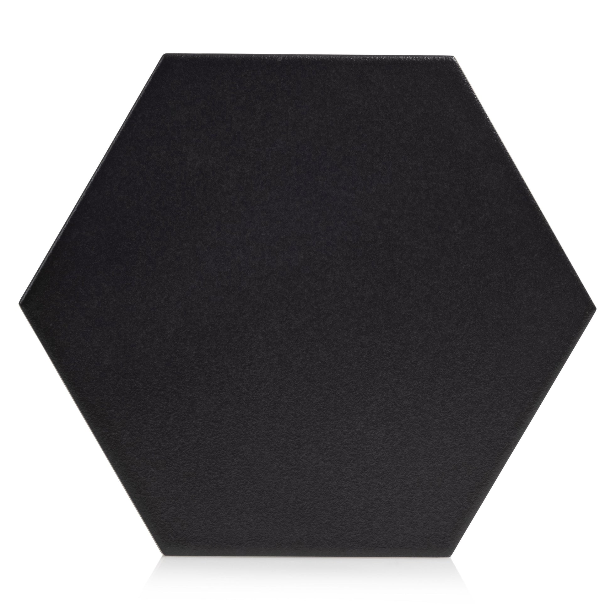 7.8x9 Tribeca Hexagon Black porcelain tile - Industry Tile