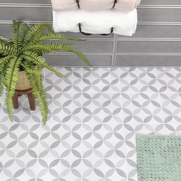 8x8 Bold Gray porcelain tile - Industry Tile