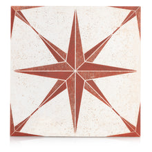 Load image into Gallery viewer, 9x9 Star Red porcelain tile - Industry Tile
