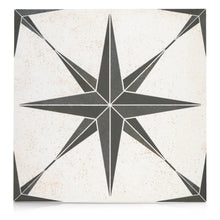 Load image into Gallery viewer, 9x9 Star Black porcelain tile - Industry Tile